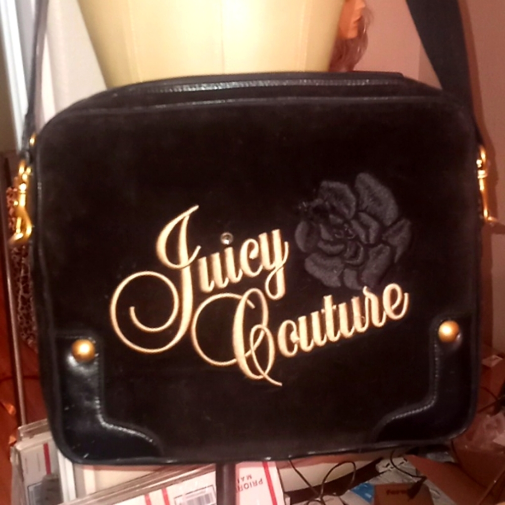 Vintage JUICY COUTURE  laptop case bag. Black.